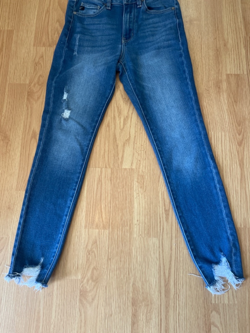 KanCan Layton High Rise Ankle Skinny Distressed Denim Blue Jeans Size 3/25 - Picture 6 of 13